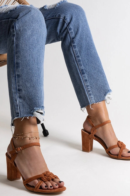 Brune Shama sandaler med blokhæl Brune Shama sandaler med blokhæl