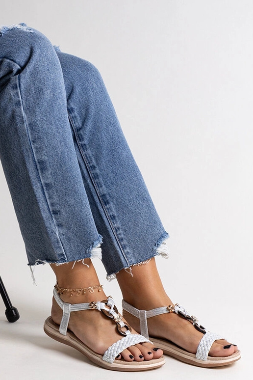 Sølvflettede sandaler Izodora Sølvflettede sandaler Izodora