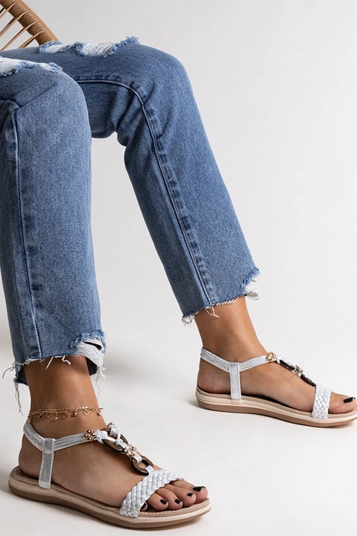 Sølvflettede sandaler Izodora Sølvflettede sandaler Izodora