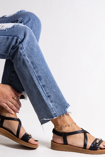 Sorte sandaler med...