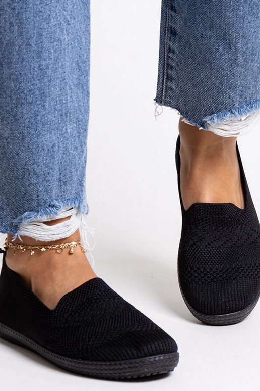 Shadhi Black Slip-On stof sneakers