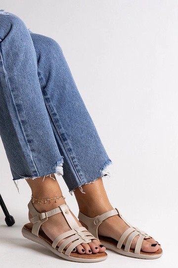 Hvide øko lædersandaler... 2