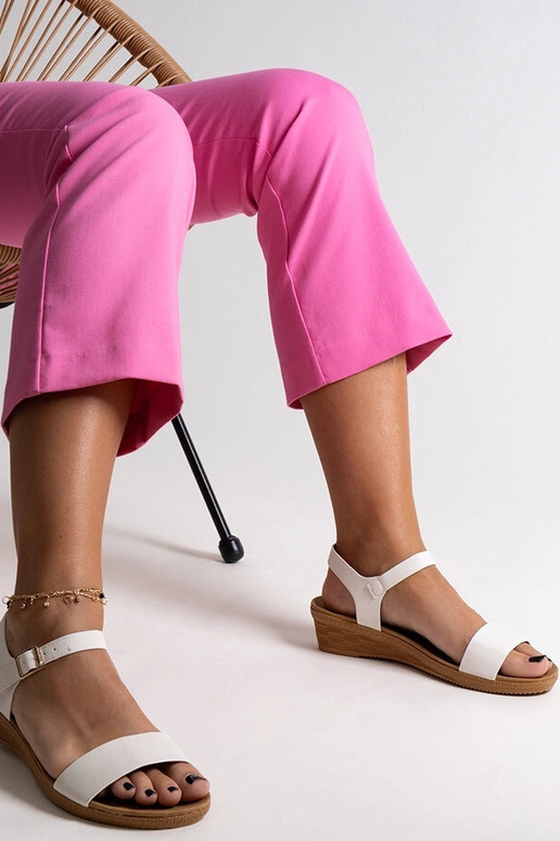 Witte sandalen van eco-leer Makdaka Witte sandalen van eco-leer Makdaka