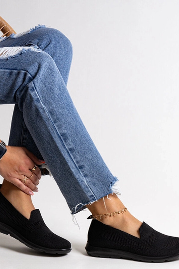 Sorte sneakers med skumsål...