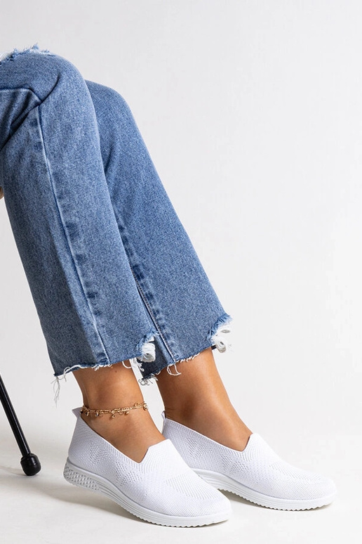 Abadly White Slip-On Sneakers