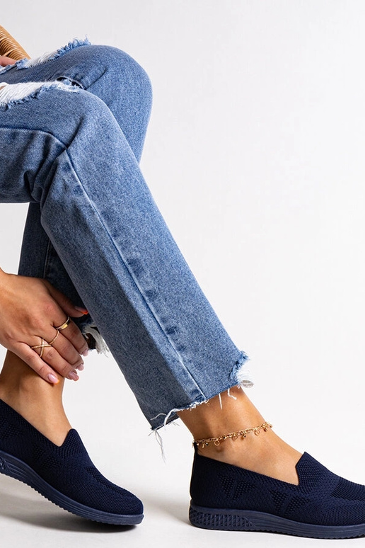 Abadly Navy Slip-On Sneakers