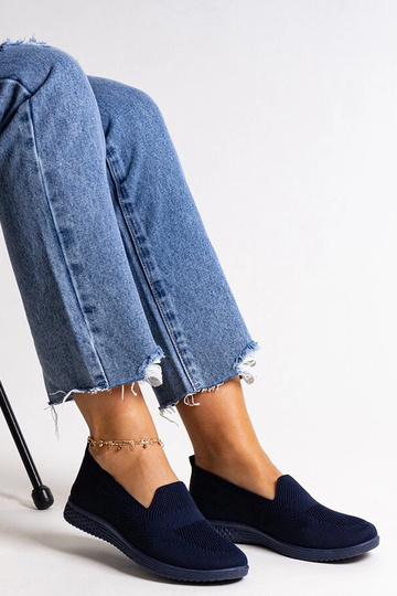 Abadly Navy Slip-On Sneakers 2