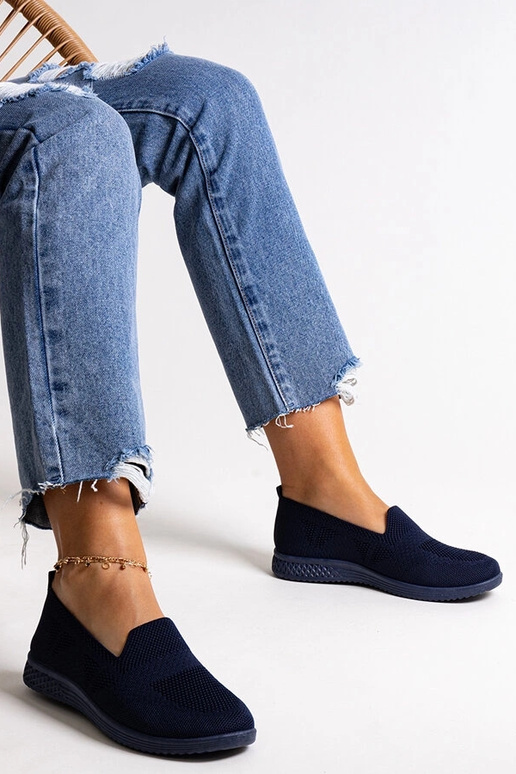 Abadly Navy Slip-On Sneakers