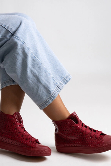 Røde high-top openwork sneakers Madala