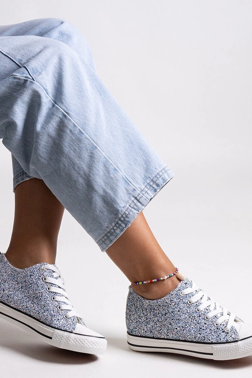 Blauwe glanzende hoge sneakers Jadwa Blauwe glanzende hoge sneakers Jadwa