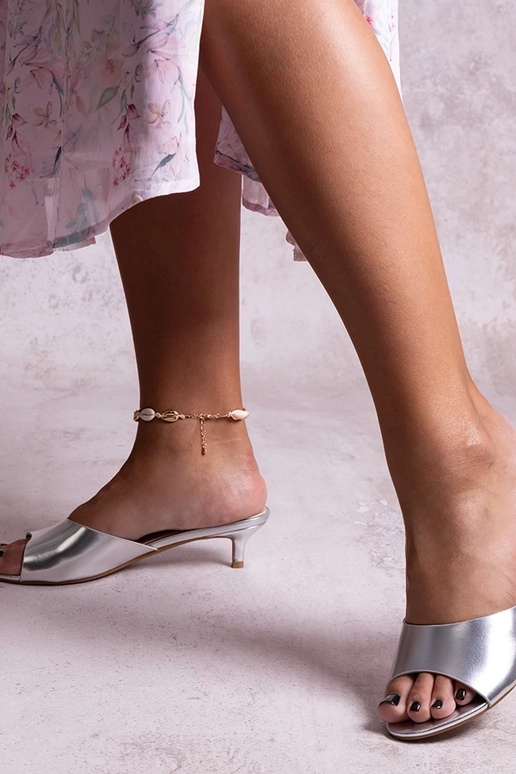 Sølv lavhælede muldyr Maloua Sølv lavhælede muldyr Maloua