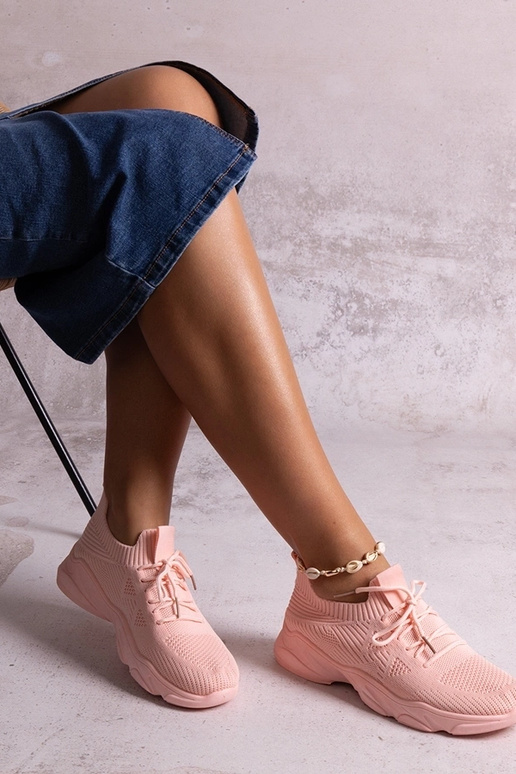 Madi pink stof sneakers