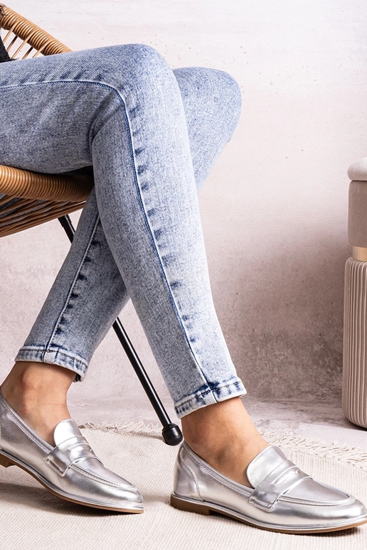 Zilveren metallic instapschoenen Palinka Zilveren metallic instapschoenen Palinka