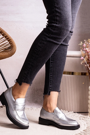 Sølv elegante Élodie loafers