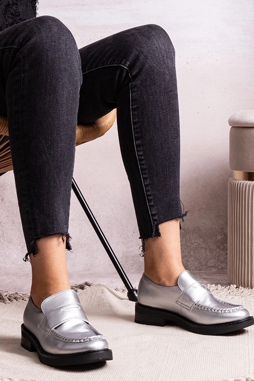 Sølv elegante Élodie loafers