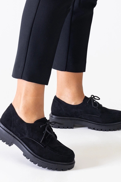 Zwarte casual veterschoenen van...