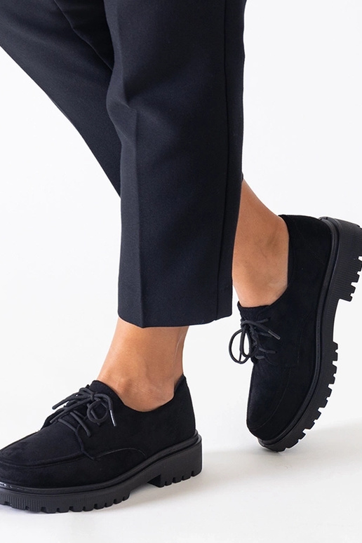 Zwarte casual veterschoenen van...