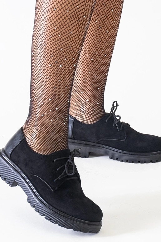 Zwarte casual veterschoenen van...