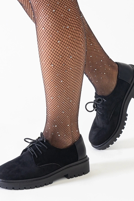 Zwarte casual veterschoenen van...