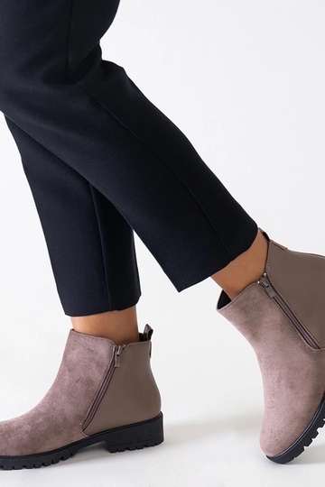 Bruine kunstsuède platform... 2