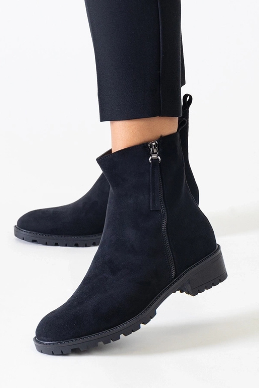 Zwarte hoge platform schoenen van...