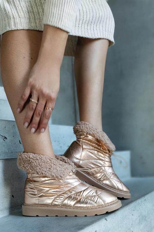 Caellita guldisolerede snestøvler med...