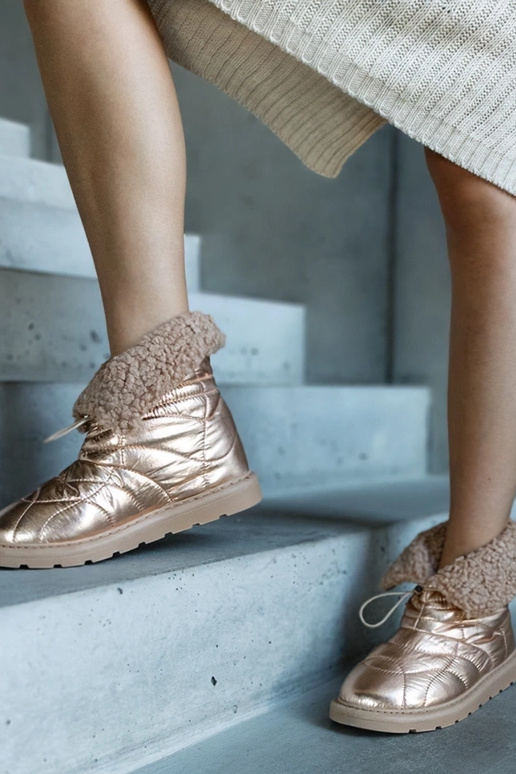 Caellita guldisolerede snestøvler med...