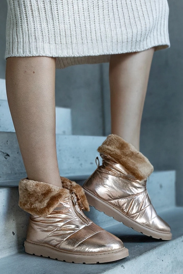 Gouden warme snowboots met... 2