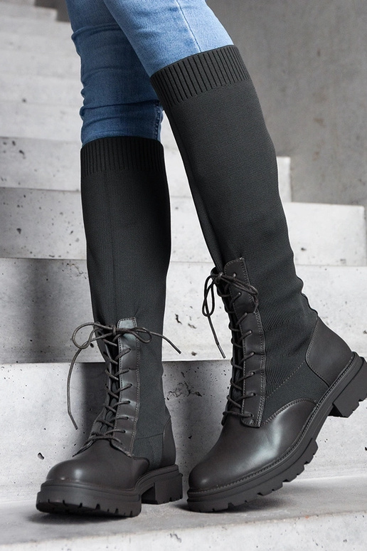 Grønne slip-on støvler med en...