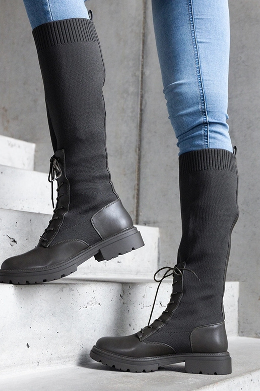 Grønne slip-on støvler med en...