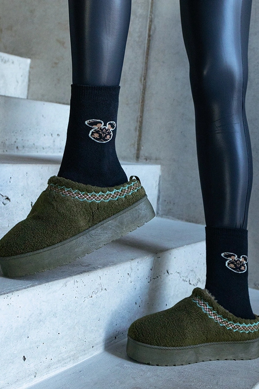 Grønne lav-top platform snestøvler...