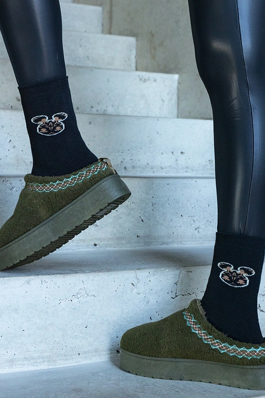 Grønne lav-top platform snestøvler...