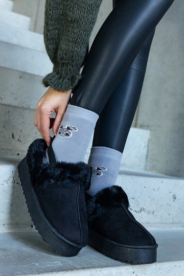 Sorte platform hjemmesko... 2