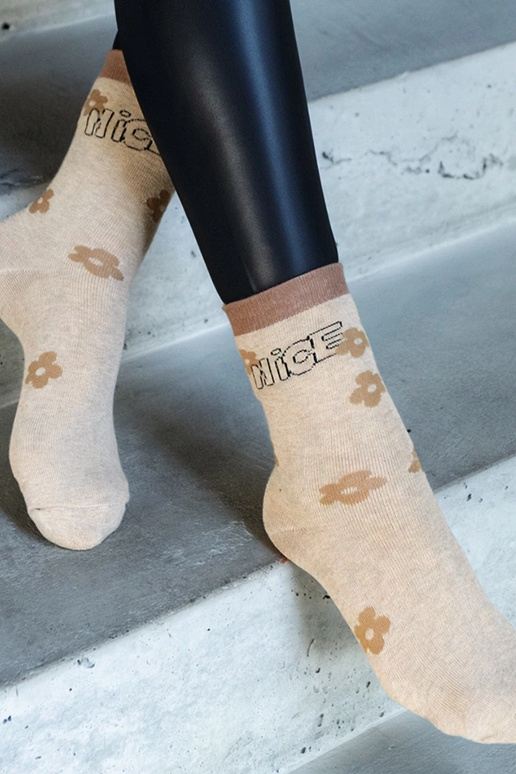 Beige varme sokker Sella