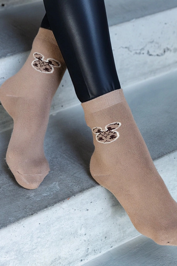 Beige varme sokker Sella 2