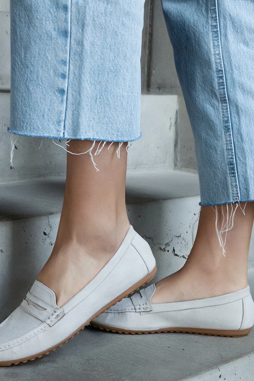 Cellarengo grijze kunstsuède mocassins