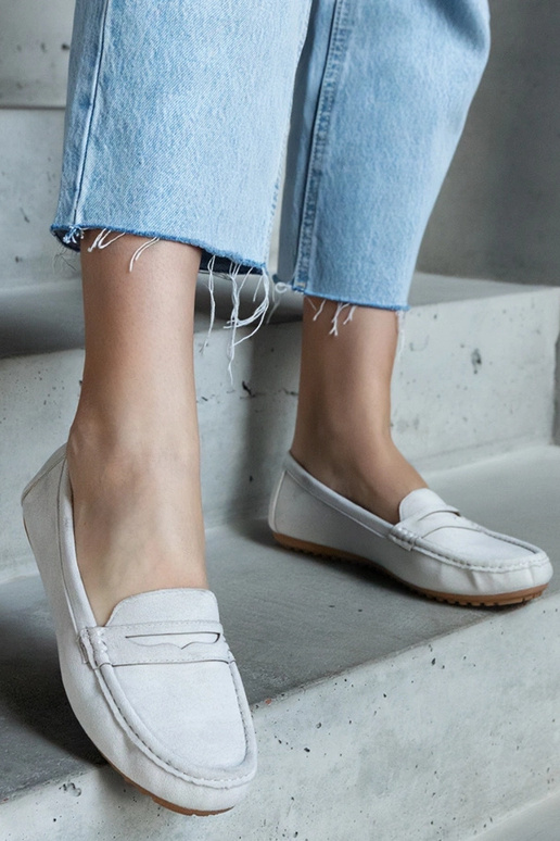 Cellarengo grijze kunstsuède mocassins