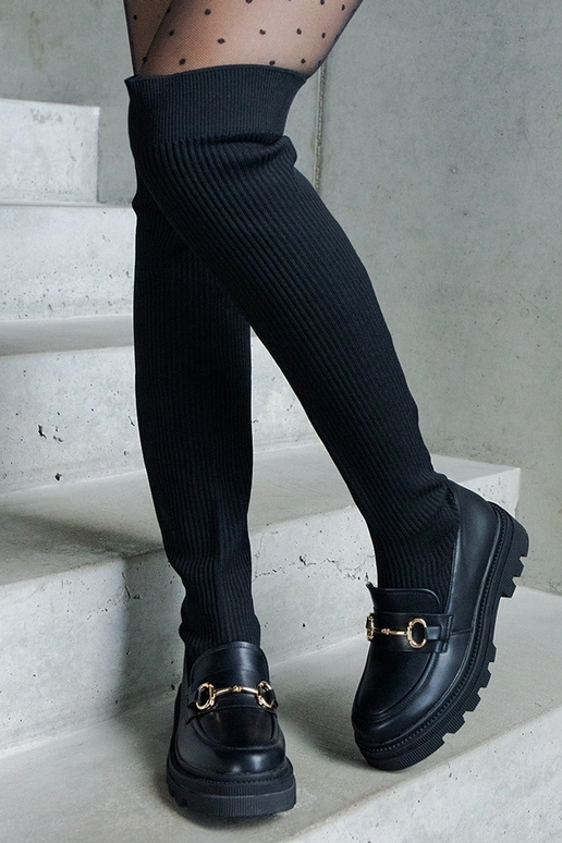 Zwarte laarzen met elastische schacht... Zwarte laarzen met elastische schacht...