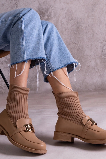 Mørkebeige ankelstøvler med... 2