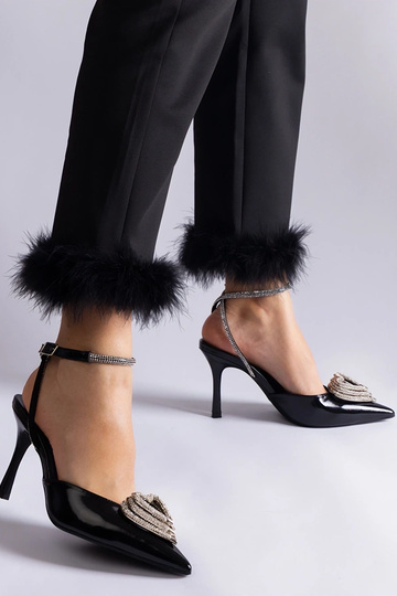 Zwarte hakken met open hiel... 2