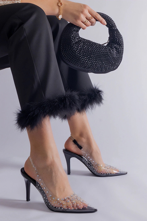 Transparante hakken met open hiel... Transparante hakken met open hiel...