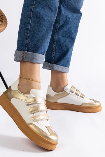 Mena Gold Velcro Sneakers 2