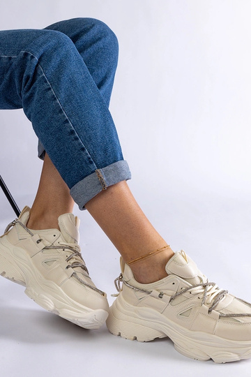Beige Ivett sportssneakers til kvinder 2