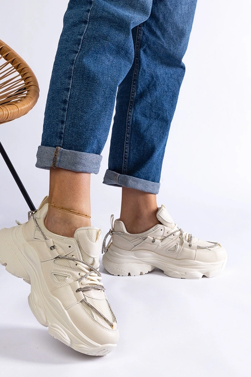 Beige Ivett sportssneakers til kvinder