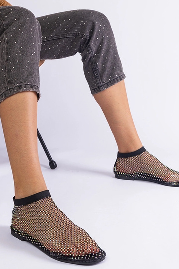 Sorte mesh sandaler med...