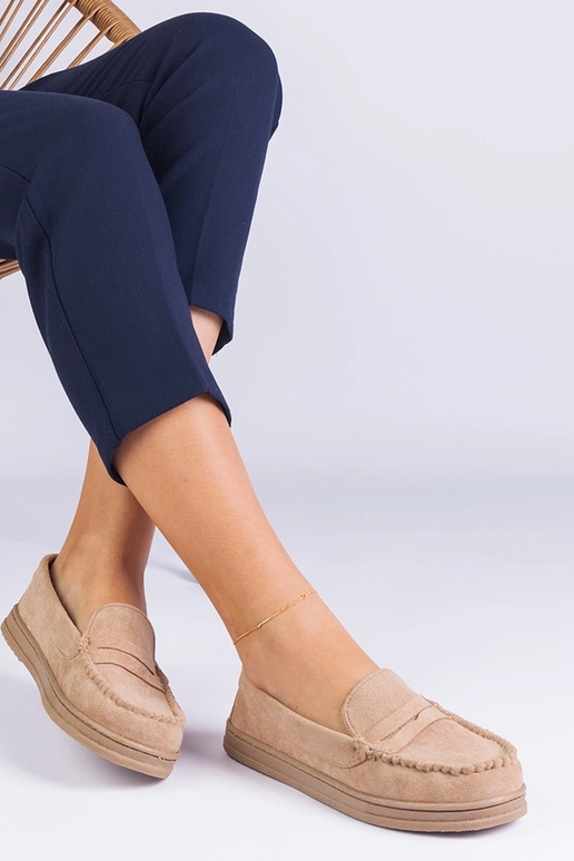 Zandkleurige dames schoenen van...