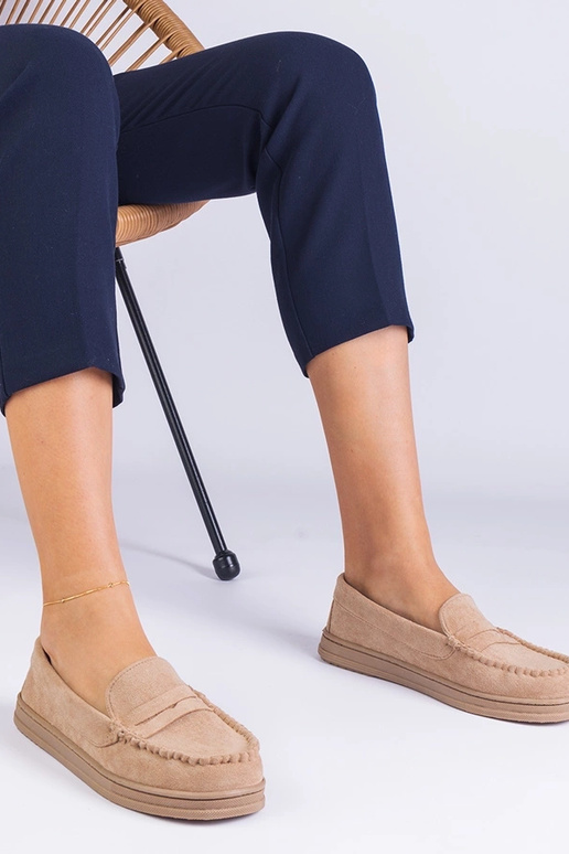 Zandkleurige dames schoenen van...