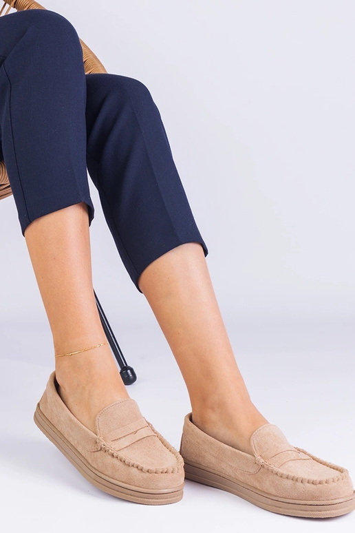 Zandkleurige dames schoenen van...