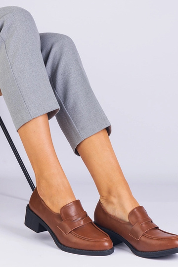 Brune øko-læder lavhælede...