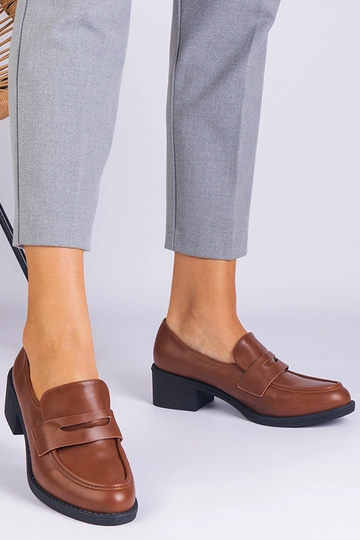 Brune øko-læder lavhælede... 2